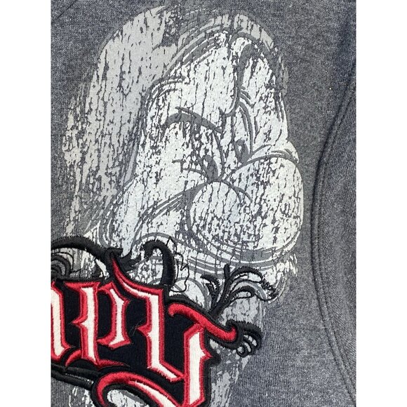 Disneyland Resort Grumpy Jacket Mens M Gray Sherpa Lined Full Zip Sweatshirt - Picture 4 of 16